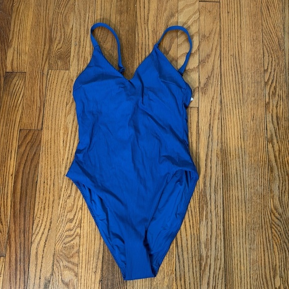 Andie The Marco One Piece Rib Swimsuit Mazarine Blue Size S NWT - Picture 3 of 9
